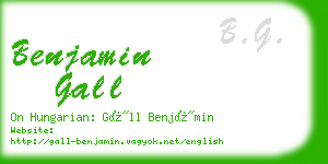 benjamin gall business card